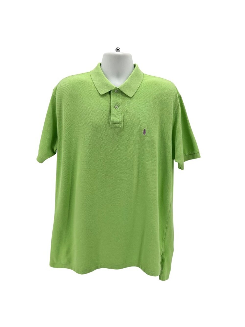 Vintage Polo By Ralph Lauren Mens XXL Polo Shirt Lime Green Logo Preppy 1990s